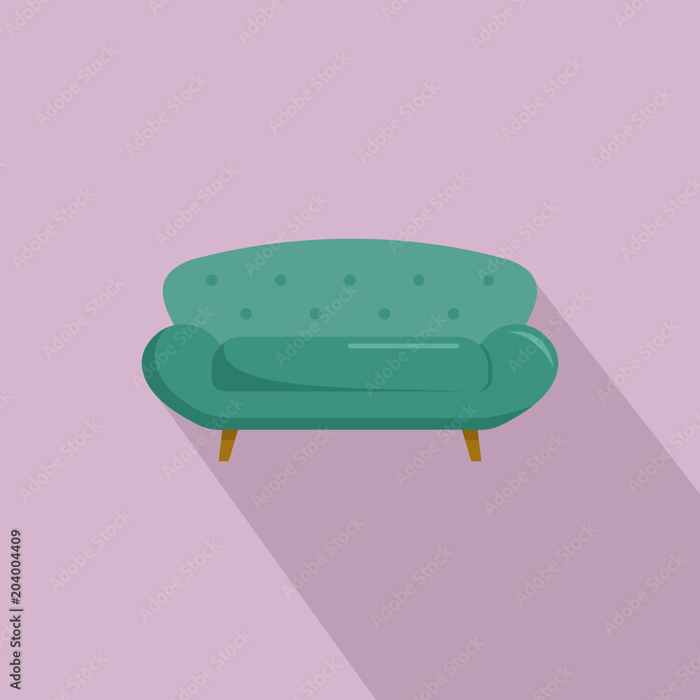 Poster sette sofa icon. flat illustration of sette sofa vector icon for web design