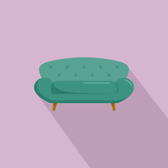 Sette sofa icon. Flat illustration of sette sofa vector icon for web design
