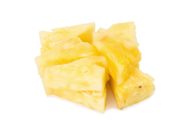 Pineapple piece isolated on white background