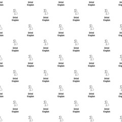 United Kingdom map thin line. Simple illustration of United Kingdom map vector isolated on white background