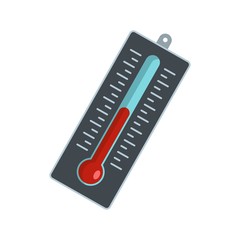 Big thermometer icon. Flat illustration of big thermometer vector icon for web