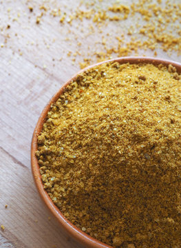 Organic Gourmet Hot Ground Spices Used For Cooking.