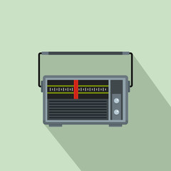 Red line radio icon. Flat illustration of red line radio vector icon for web design