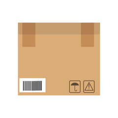 Cardboard box isolated vector illustration graphic design