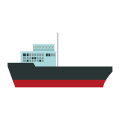 Empty freigther ship vector illustration graphic design