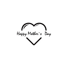 congratulations on my mom's day icon. Element of mother day for mobile concept and web apps. Isolated congratulations on my mom's day icon can be used for web and mobile