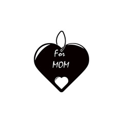 pendant with love mom icon. Element of mother day for mobile concept and web apps. Isolated pendant with love mom icon can be used for web and mobile. Premium icon