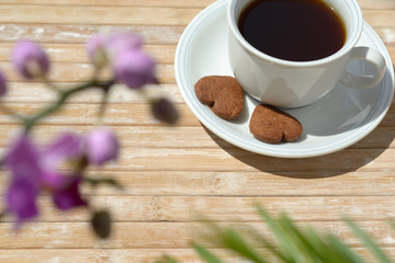 Coffee and Chocolate heart cookies