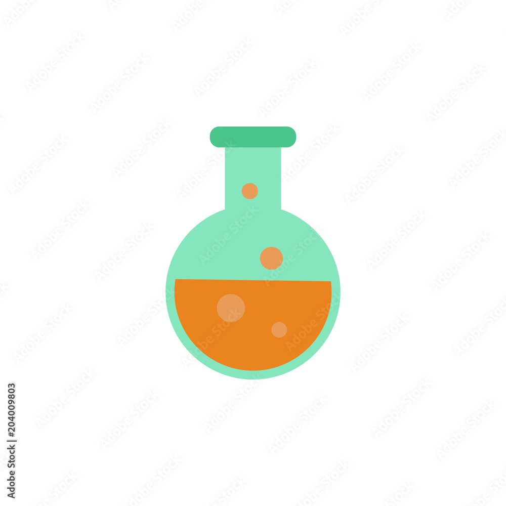 Poster colored liquid in vitro icon. element of science and laboratory for mobile concept and web apps. det