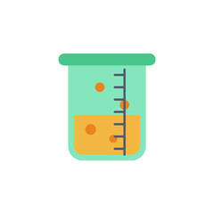 colored tube with liquid level icon. Element of science and laboratory for mobile concept and web apps. Detailed tube with liquid level icon can be used for web and mobile