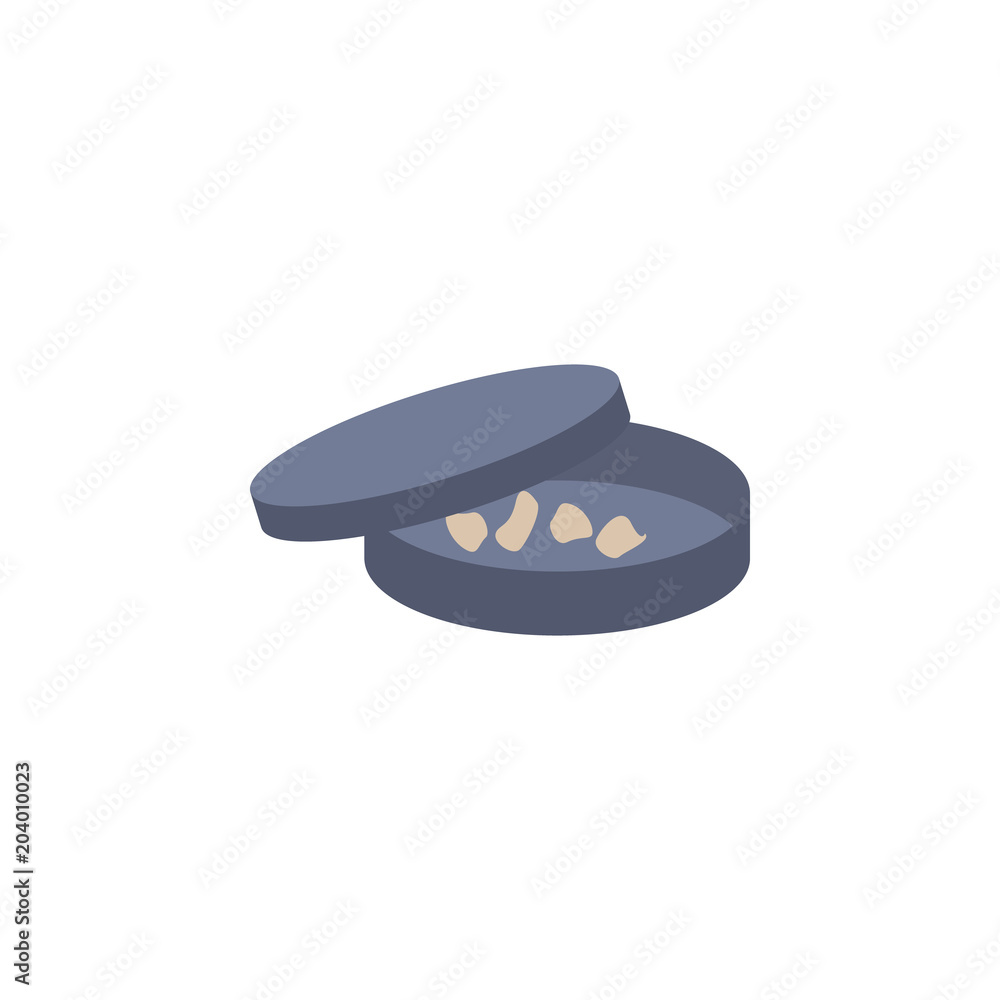 Aufkleber colored laboratory specimens in capsule icon. element of science and laboratory for mobile concept a