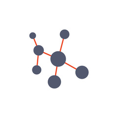 colored molecular bond icon. Element of science and laboratory for mobile concept and web apps. Detailed molecular bond icon can be used for web and mobile. Premium icon