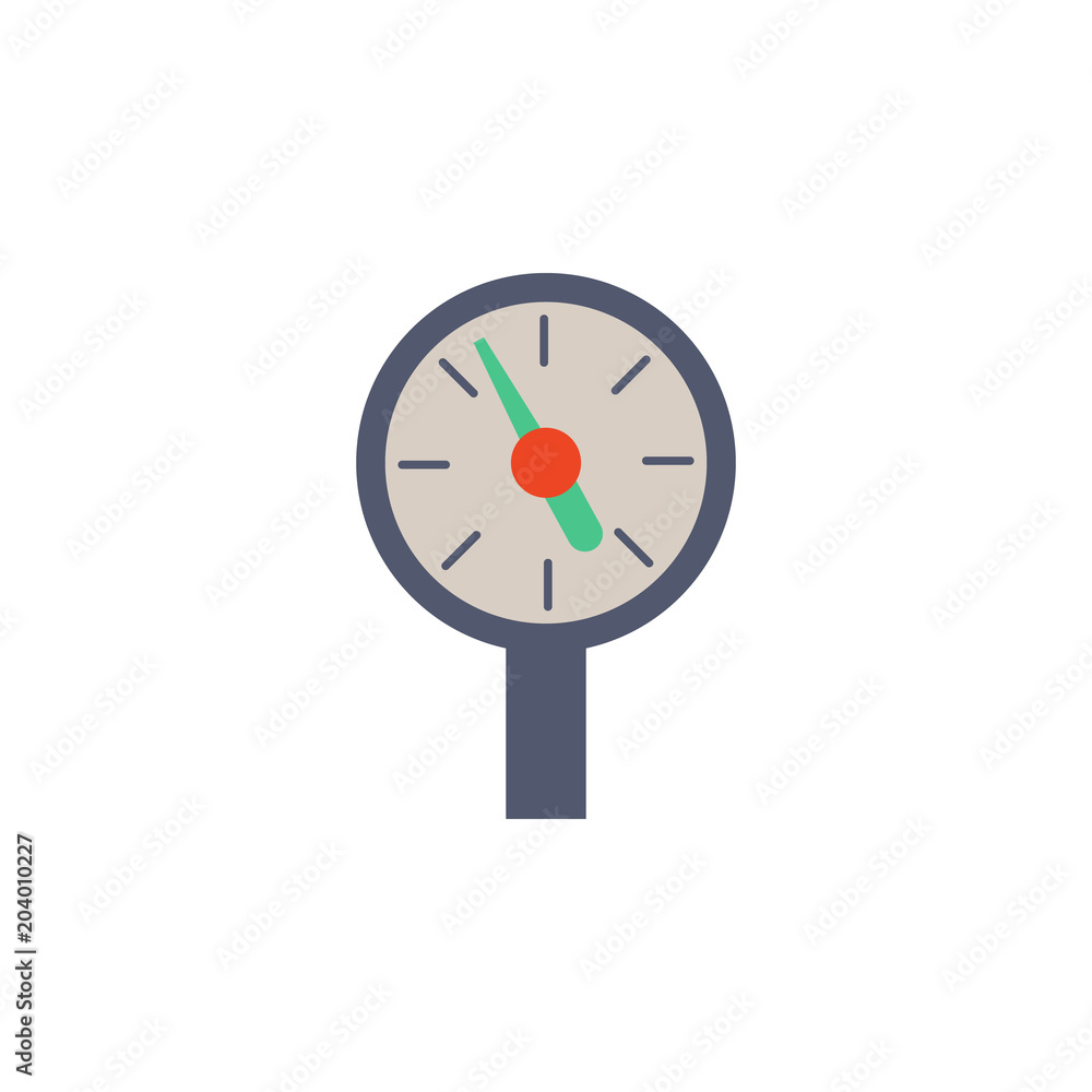 Poster colored pressure values icon. element of science and laboratory for mobile concept and web apps. det