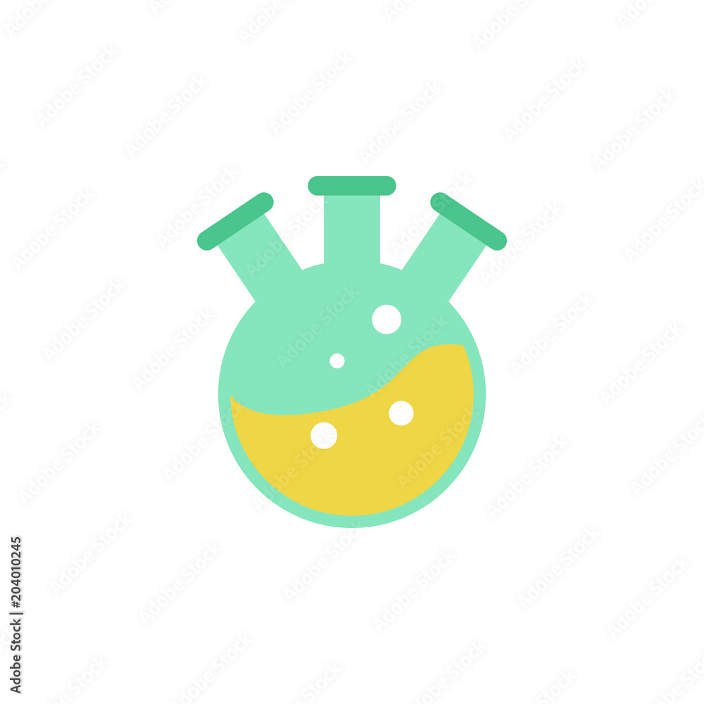 Poster colored vial icon. element of science and laboratory for mobile concept and web apps. detailed vial 