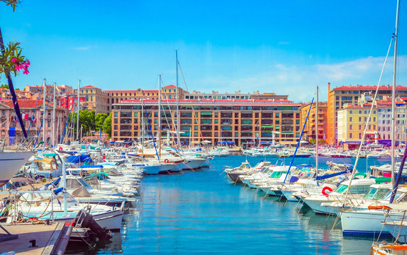 Old port in Marseille, France