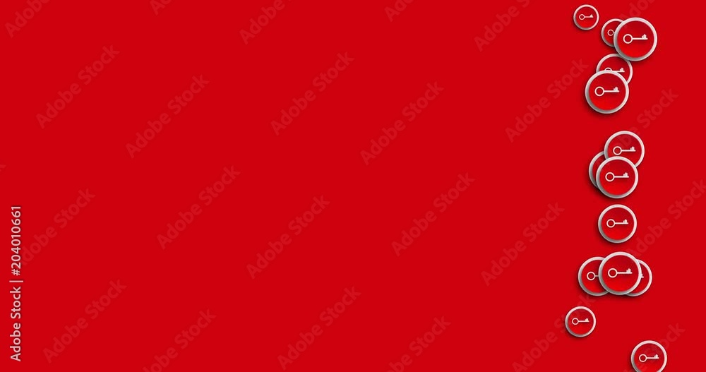 Poster animation modern abstract key icons motion background.