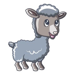 Child sheep icon, cartoon style