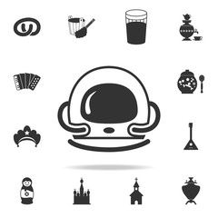 astronaut's helmet icon. Detailed set of Russian culture icons. Premium graphic design. One of the collection icons for websites, web design, mobile app