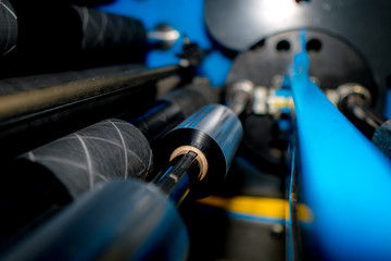 Thermal Trasnfer ribbon slitter machine closeup