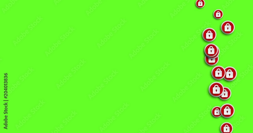 Poster animation modern abstract lock icons motion background.
