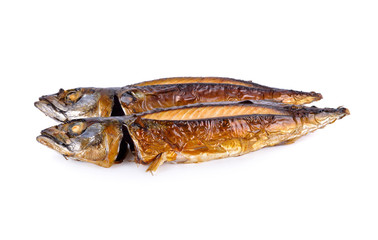 grilled pacific makcerel (Saba) fish on white background