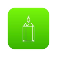 Beautiful candle icon green vector