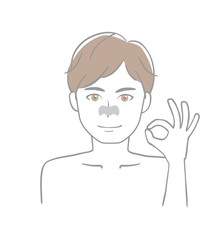 男性　鼻パック