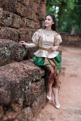 beautiful woman in Thai traditional dress