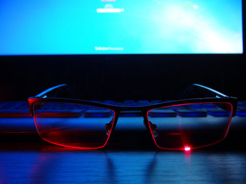 Login screen with glasses