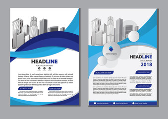 Brochure design, cover modern layout, annual report, poster, flyer in A4 with geometric shape