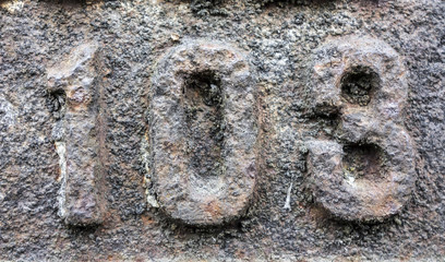 Written Wording in Distressed State Typography Found Number 103