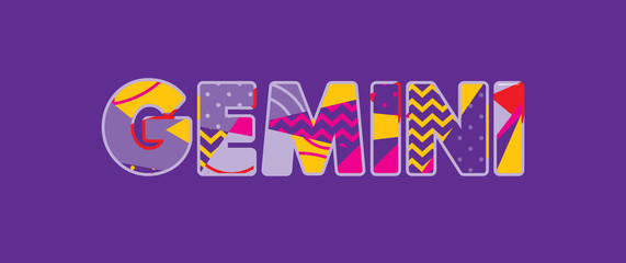 Gemini Concept Word Art Illustration
