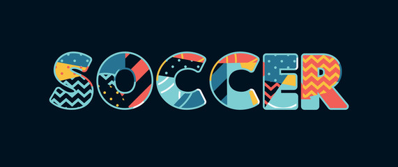 Soccer Concept Word Art Illustration