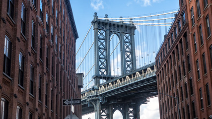 Obraz premium Manhattan bridge from Dumbo, Brooklyn