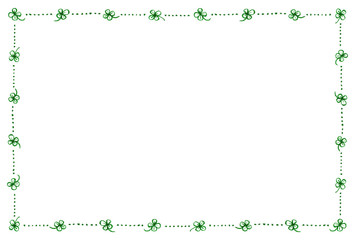 クローバーのフレーム　手書き風