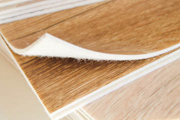 Types of linoleum of different thicknesses