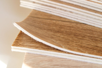 Types of linoleum of different thicknesses