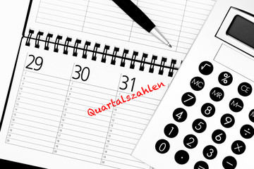 Quartalszahlen Kalendereintrag