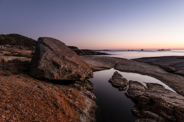 dawn at The Blow Hole, east coast Tasmania 