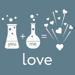 You and me and our chemistry of love.