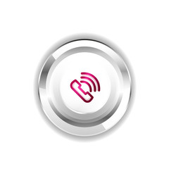 Phone button, call support idea, vector illustration