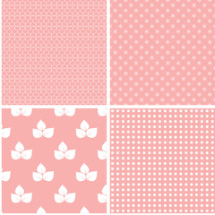 Retro different vector seamless patterns.