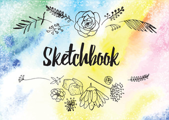 Abstract colorful watercolor background