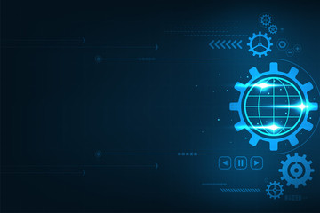 Vector background representing the technology that drives the world.