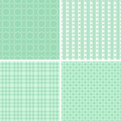 Baby pastel different vector seamless patterns.