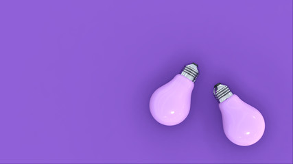 3D Rendering Minimal Pastel Pink Lamp Light