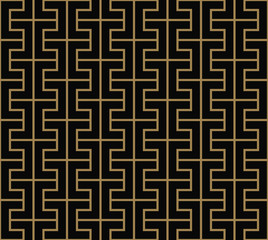 seamless geometric pattern by stripes line . Seamless vector background. Black texture.