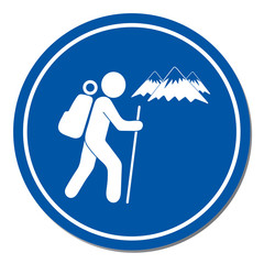 Hiking icon illustration