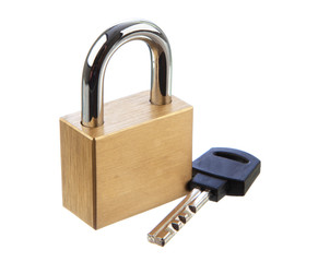 Padlock isolated on white