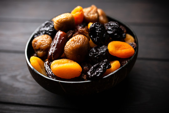 A mix of dried fruit